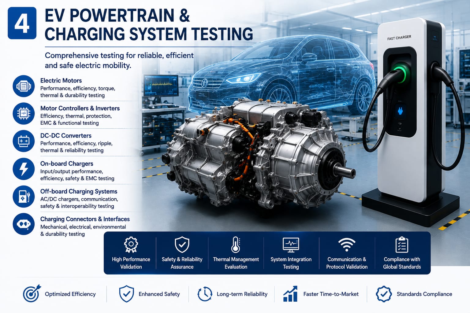 EV Powertrain & Charging System Testing at Vectrawd Solutions