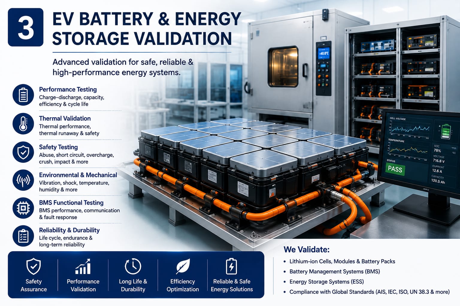 EV Battery & Energy Storage Validation at Vectrawd Solutions